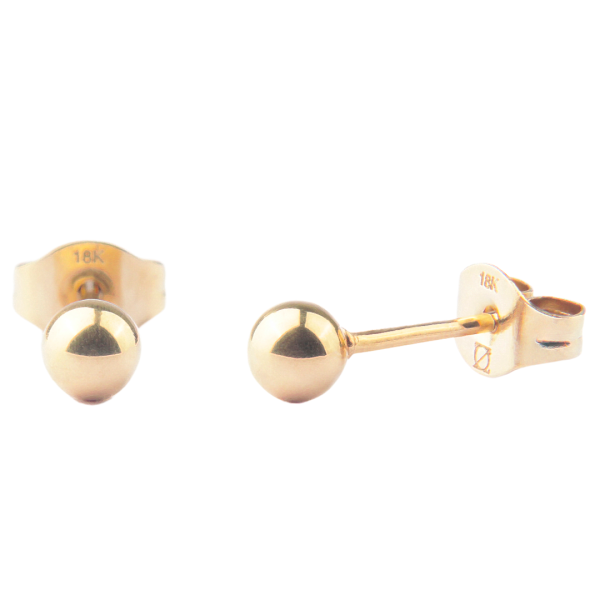 AROS BALIN 4MM ORO LAMINADO 18K