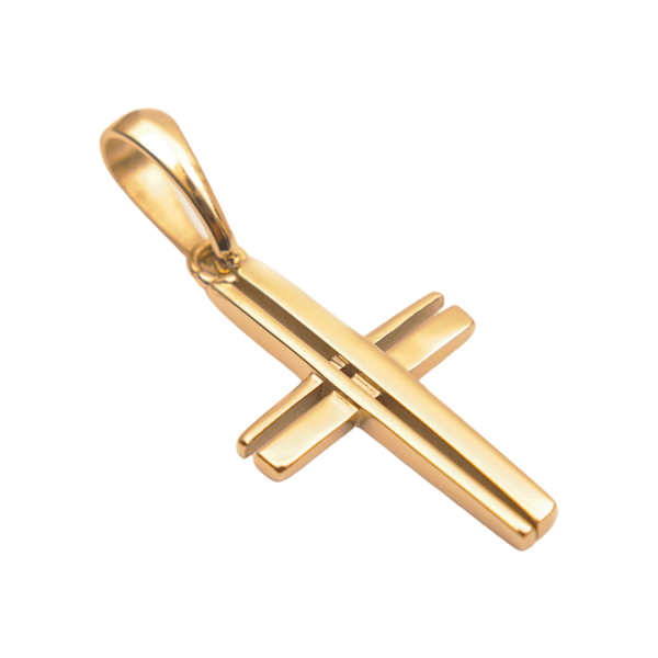 Colgante Crucifico Calado Oro Laminado 18k