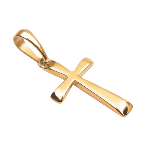 Colgante Cruz Lisa Oro Laminado 18k